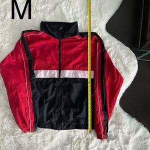Red and Black Windbreaker Jacket